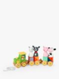 Orange Tree Farmyard Tractor Puzzle Pull Along Wooden Toy