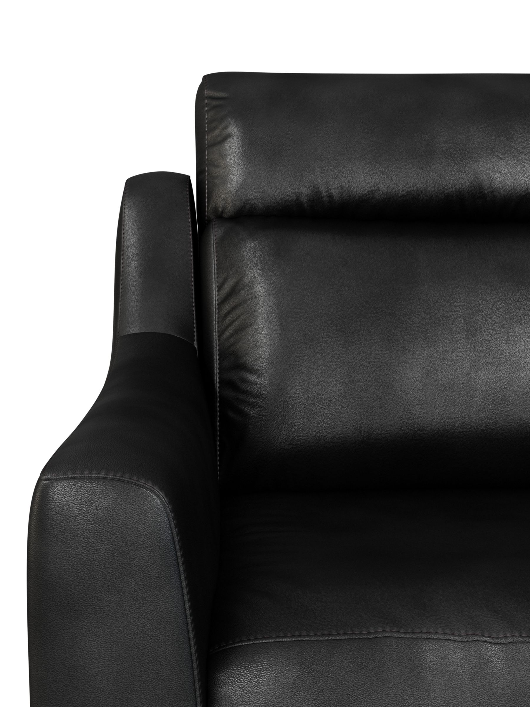 John Lewis Elevate Leather Armchair, Dark Leg