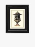 Antonio Clementino Urn III Framed Print & Mount, 60 x 50cm, Black