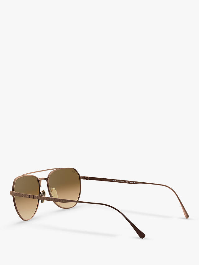 Persol PO5003ST Unisex Oval Sunglasses, Bronze/Brown Gradient