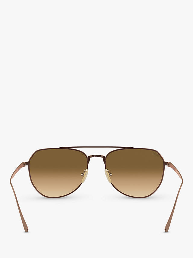 Persol PO5003ST Unisex Oval Sunglasses, Bronze/Brown Gradient