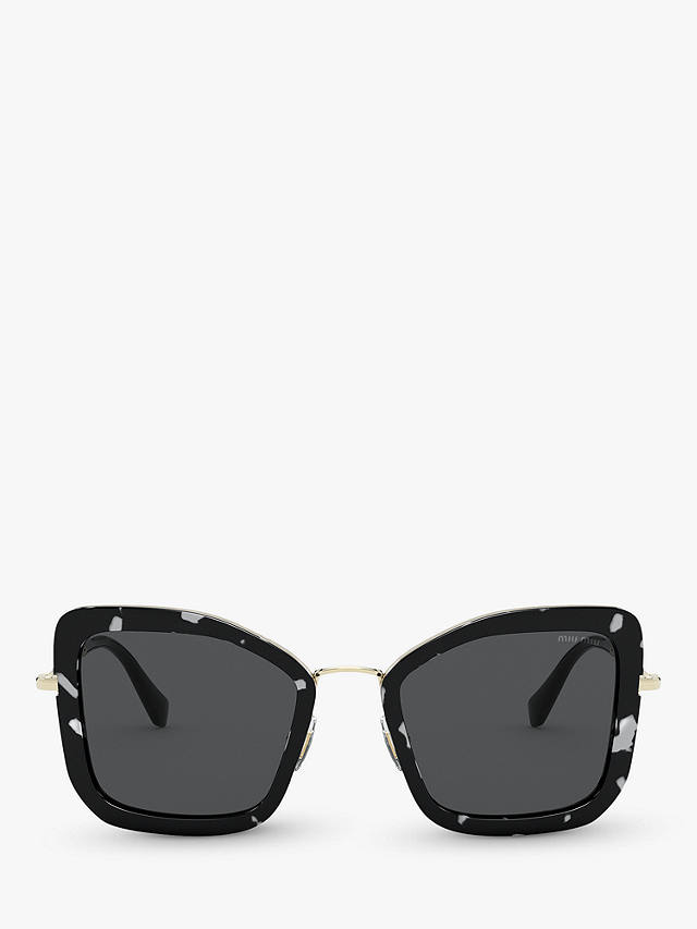 Miu Miu MU 55VS Women's Irregular Sunglasses, Black/Grey