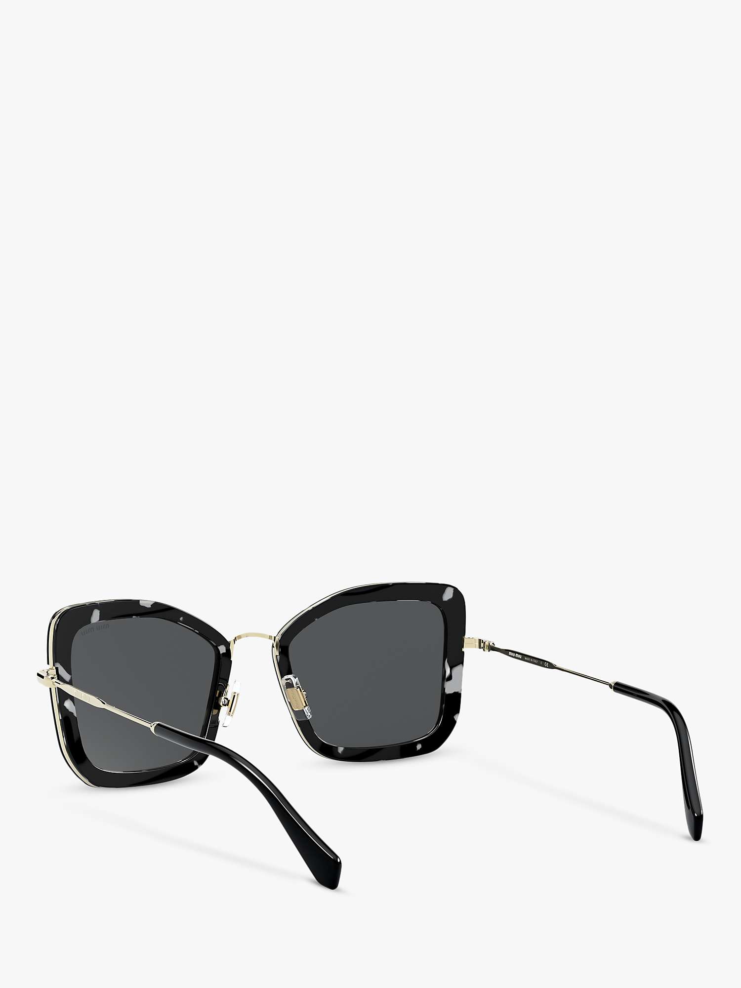 Buy Miu Miu MU 55VS Women's Irregular Sunglasses, Black/Grey Online at johnlewis.com