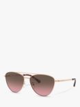 Michael Kors MK1056 Aviator Sunglasses, Rose Gold