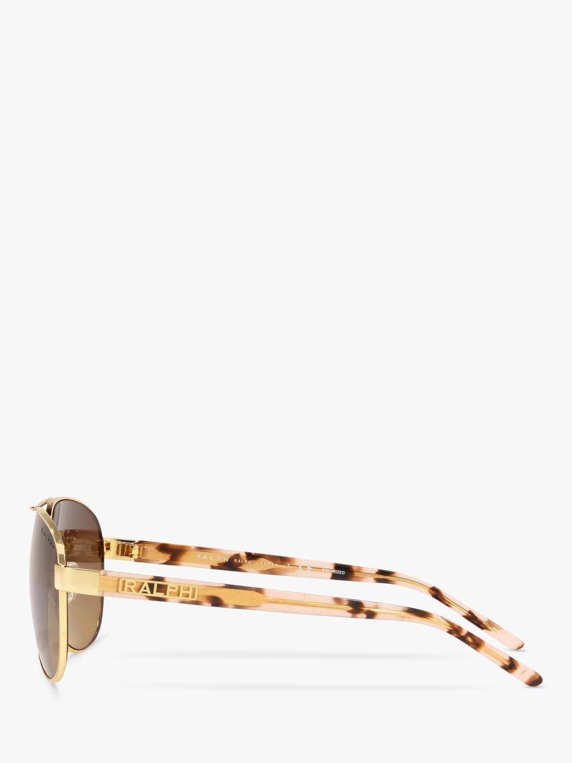 Ralph Lauren RA4004 Women's Aviator Sunglasses, Gold/Brown at John Lewis &  Partners