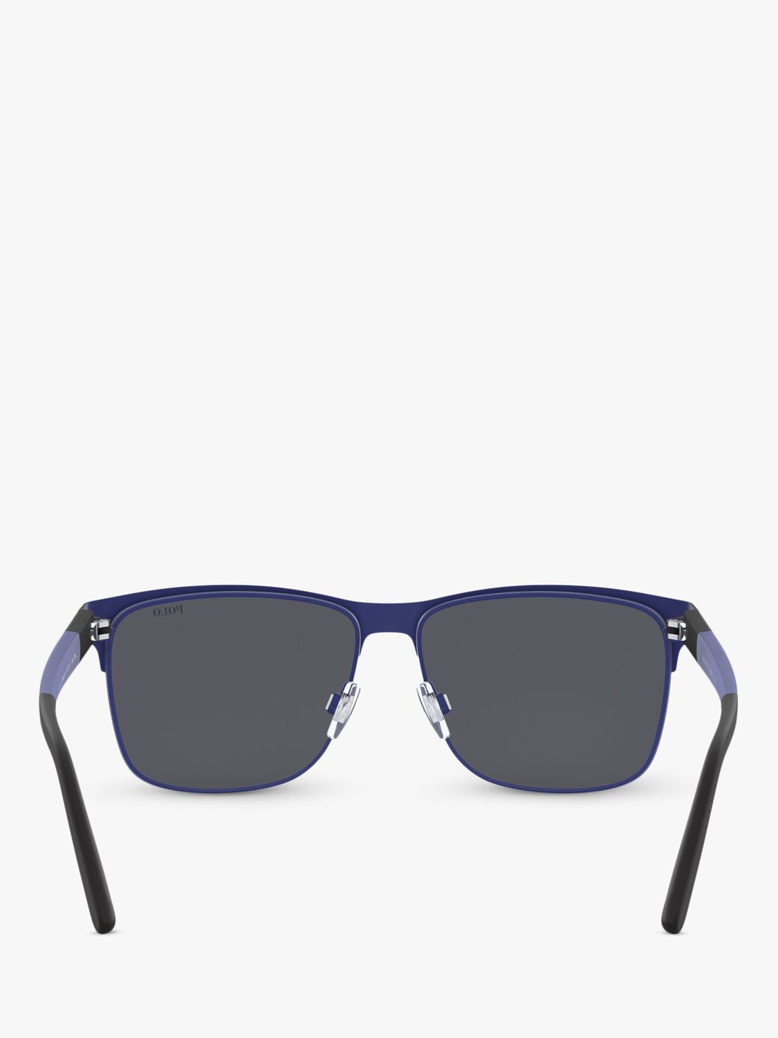 Polo Ralph Lauren PH3128 Men's Rectangular Sunglasses, Matte Black/Royal  Blue at John Lewis & Partners