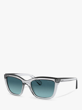 Ralph Lauren RA5263 Women's Rectangular Sunglasses, Crystal/Black