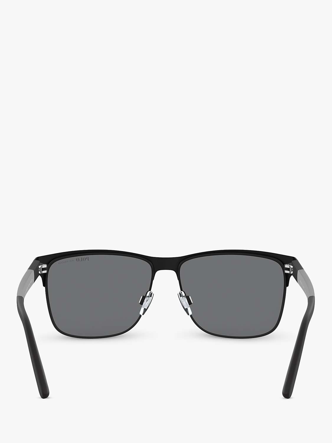 Buy Ralph Lauren PH3128 Men's Square Sunglasses, Black/Grey Online at johnlewis.com