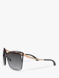 BVLGARI BV6138 Women's Cat's Eye Sunglasses, Rose Gold/Black Gradient