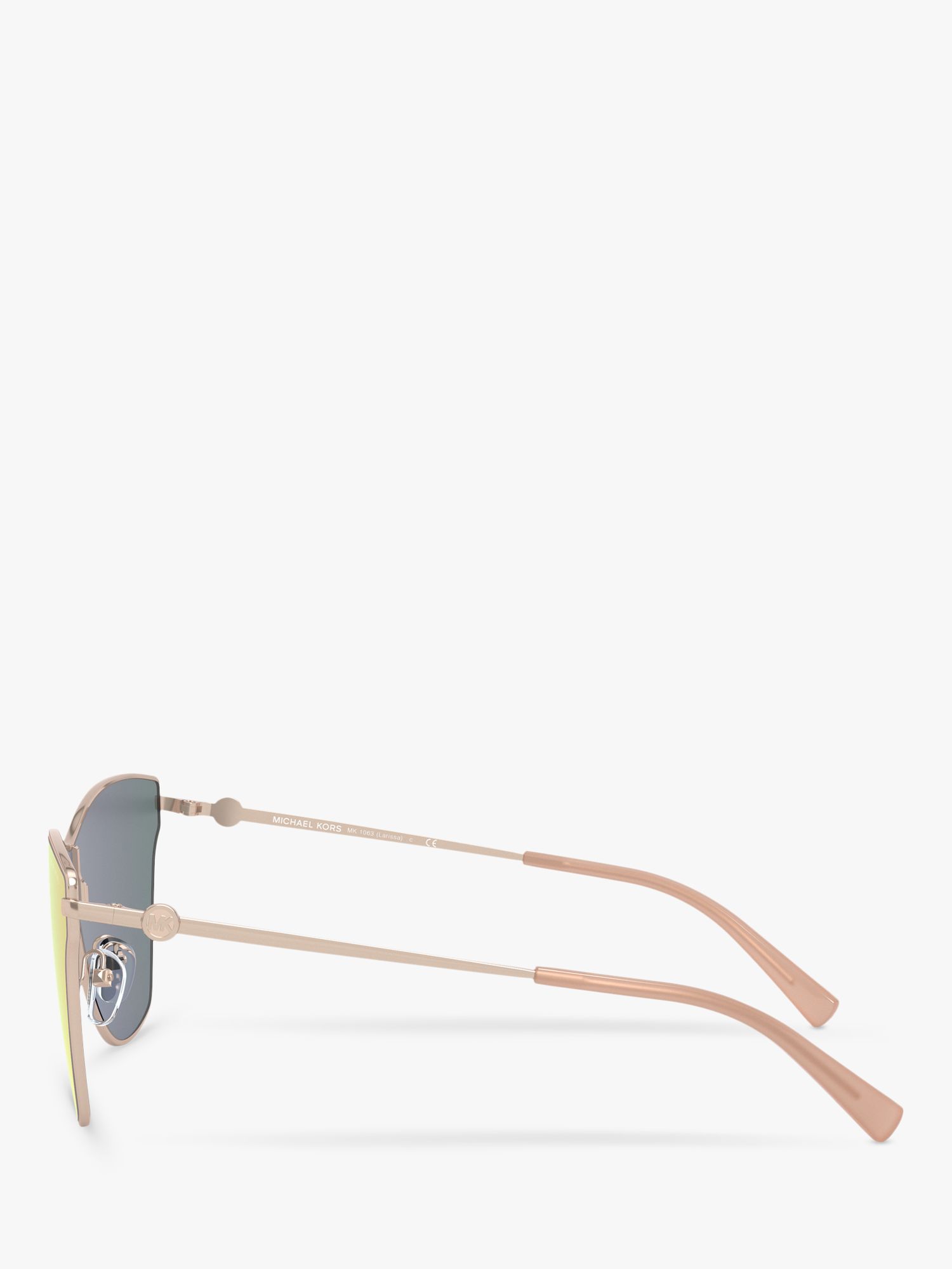 Michael Kors MK1063 Women's Butterfly Sunglasses, Rose Gold/Mirror Purple