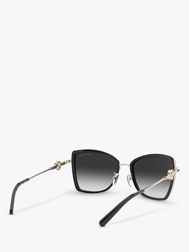 Michael Kors MK1067B Women's Corsica Cat's Eye Sunglasses, Gold Black/Black Gradient