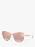 Michael Kors MK1062 Women's Cat's Eye Sunglasses, Rose Gold