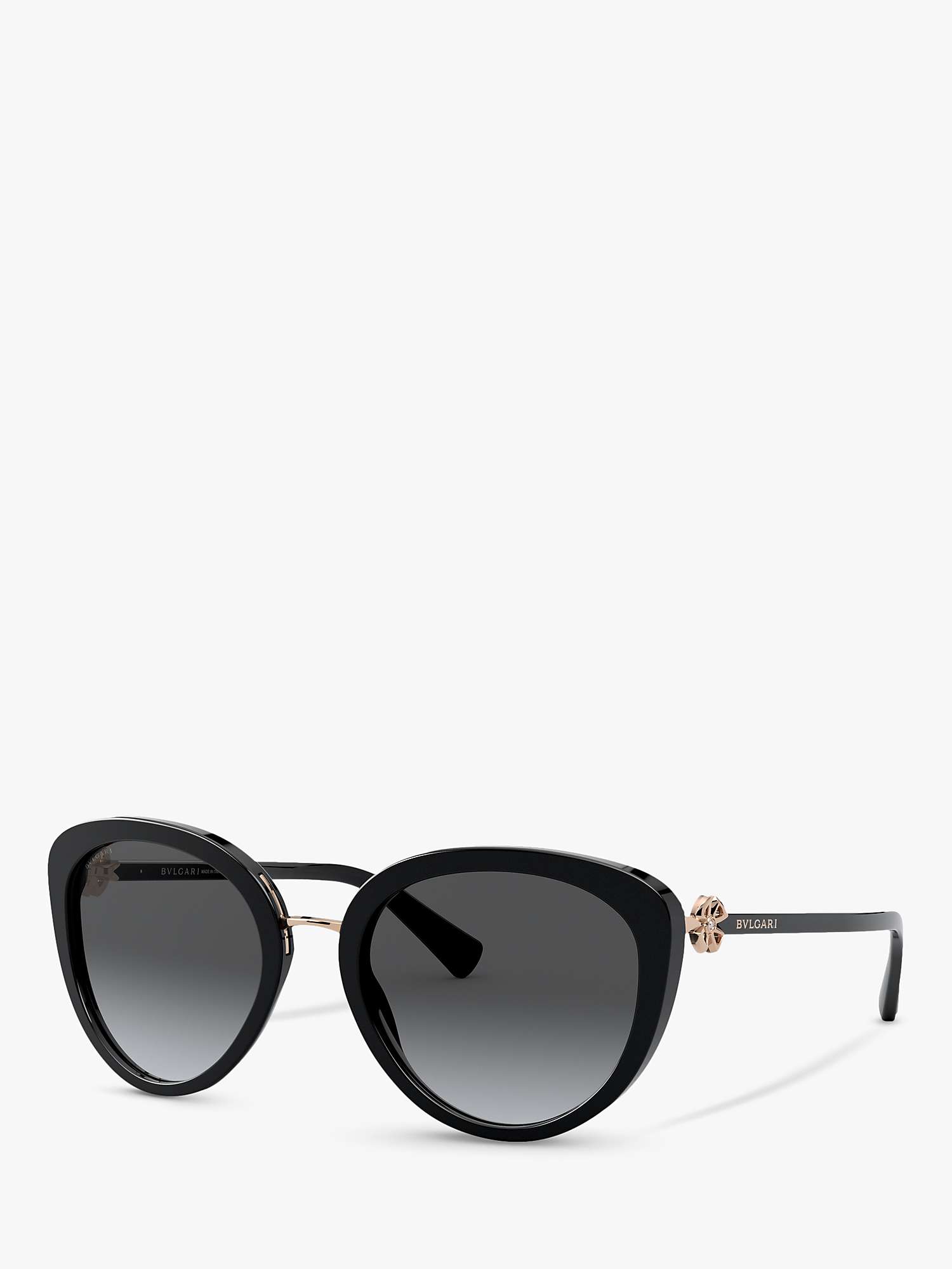 Buy BVLGARI BV8226B Women's Oval Sunglasses, Black Online at johnlewis.com