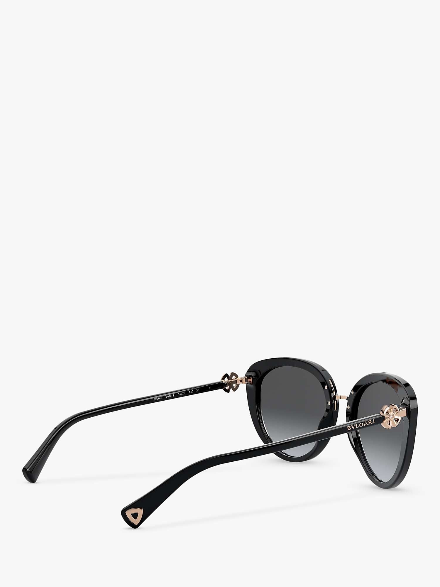 Buy BVLGARI BV8226B Women's Oval Sunglasses, Black Online at johnlewis.com