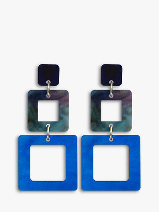 Toolally Cut Out Cube Drop Earrings