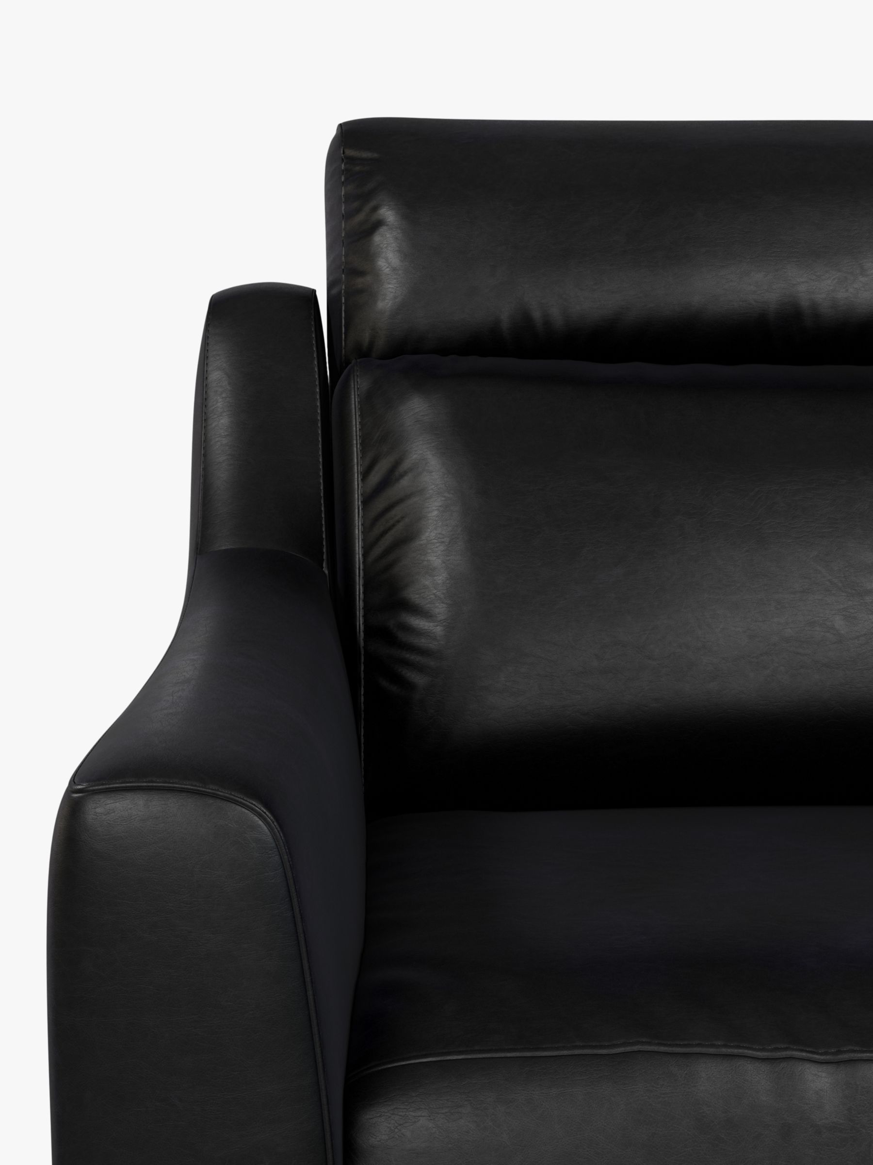John Lewis Elevate Large 2 Seater Power Recliner Leather Sofa, Metal Leg