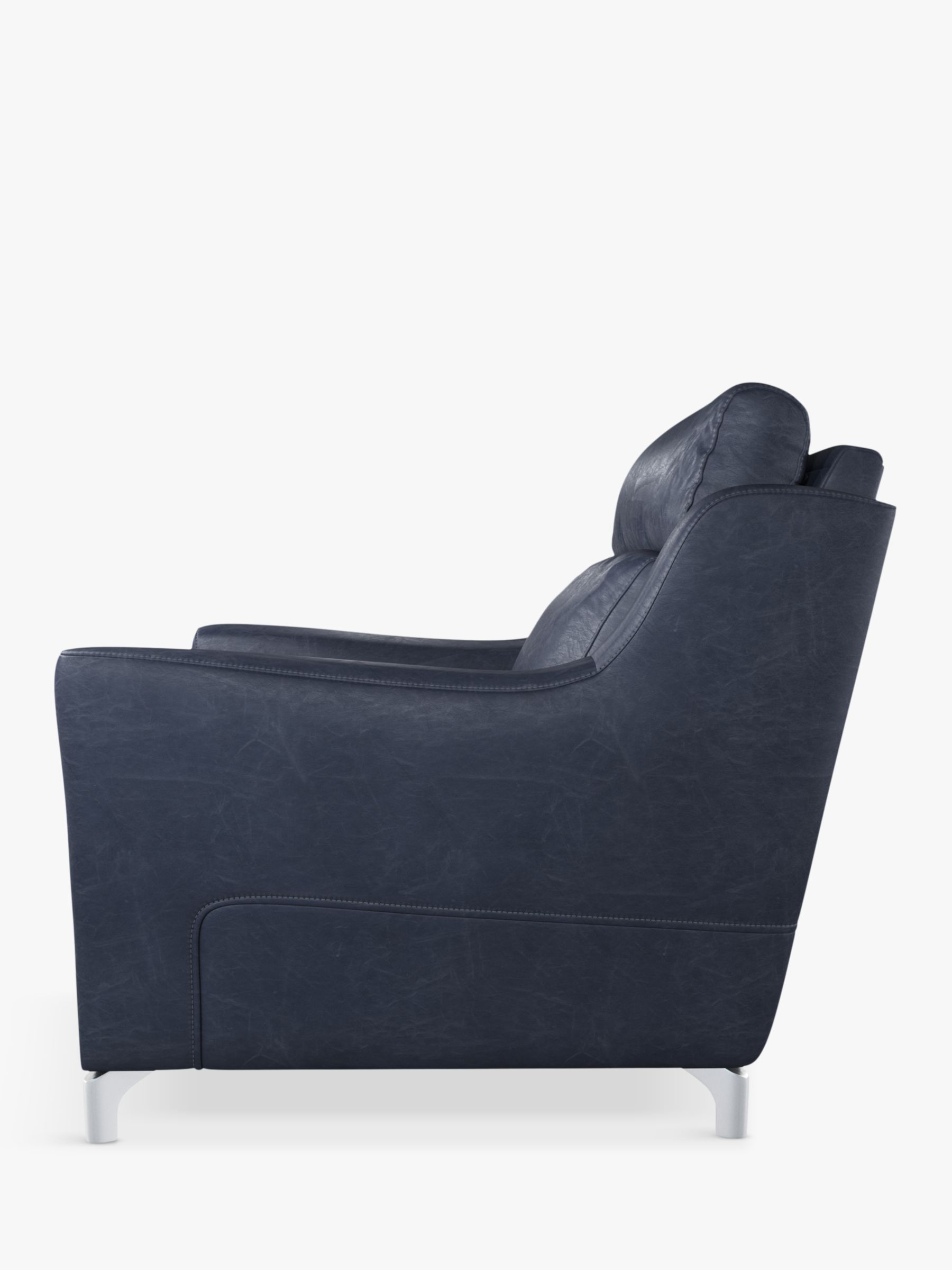 John Lewis Elevate Leather Armchair, Metal Leg