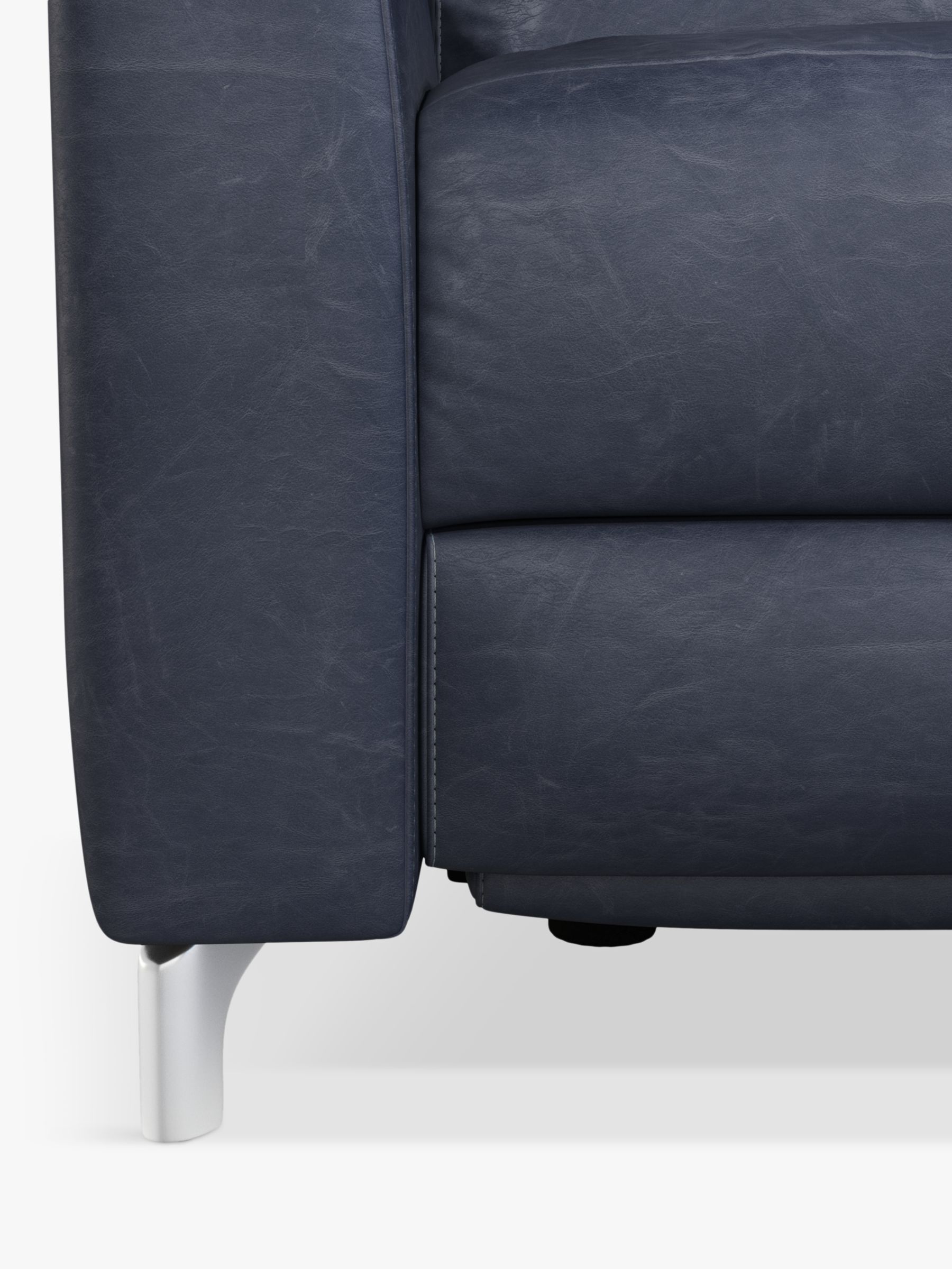 John Lewis Elevate Leather Armchair, Metal Leg