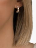 Leah Alexandra Kusshi Freshwater Pearl Hoop Earrings, Gold/White