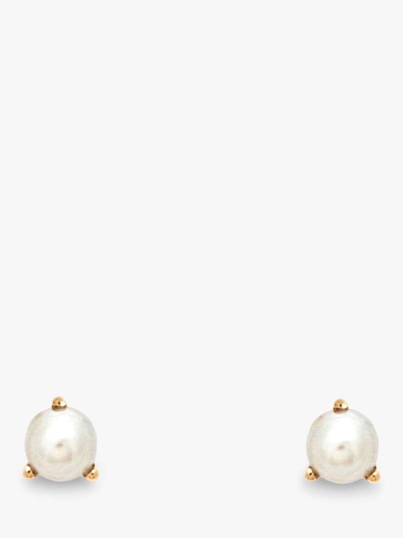 Buy Leah Alexandra Freshwater Pearl Stud Earrings, Gold/White Online at johnlewis.com