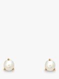 Leah Alexandra Freshwater Pearl Stud Earrings, Gold/White