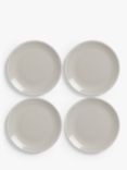 John Lewis Puritan Stoneware Side Plates, Set of 4, 21.5cm, Dark Grey