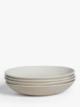 John Lewis Puritan Stoneware Pasta Bowls, Set of 4, 25.3cm, Putty