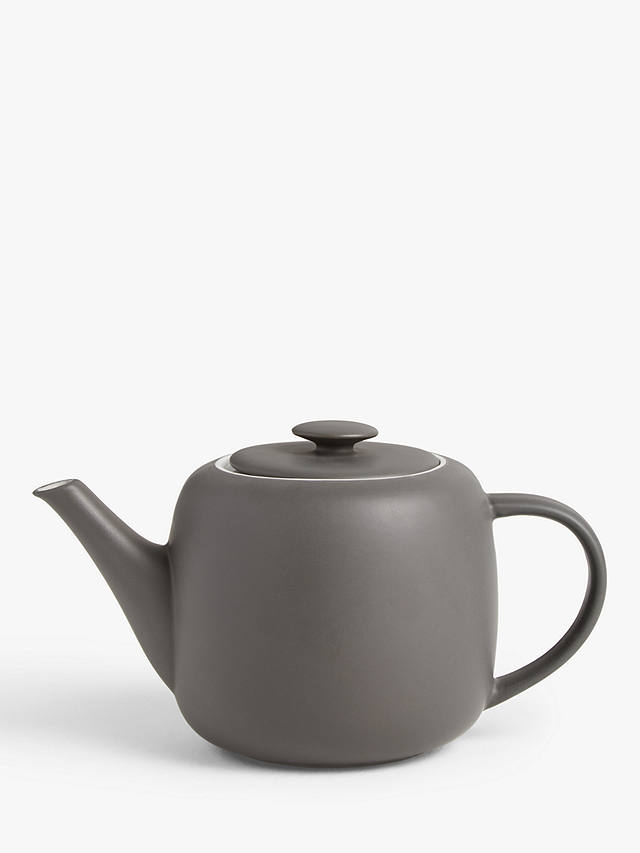 John Lewis & Partners Puritan 4 Cup Teapot, 1.1L, Dark Grey