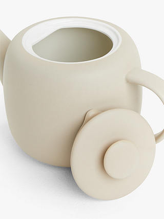 John Lewis & Partners Puritan 4 Cup Teapot, 1.1L, Putty