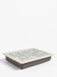 John Lewis Floral Pattern Lap Tray, 44cm, Grey