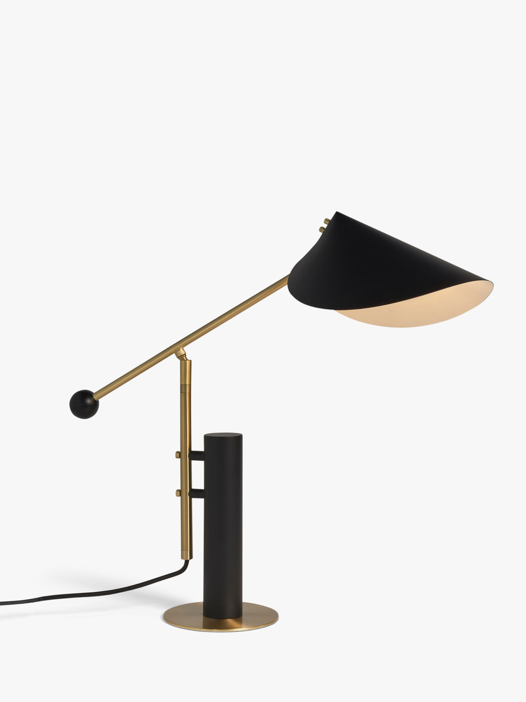 Partners Leaf Black Table Lamp Brass, Black And Brass Table Lamp