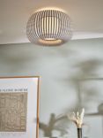 John Lewis Harmony Ribbon Semi Flush Ceiling Light, Reflect Grey