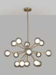 John Lewis Huxley Chandelier Ceiling Light, Smoke/Antique Brass