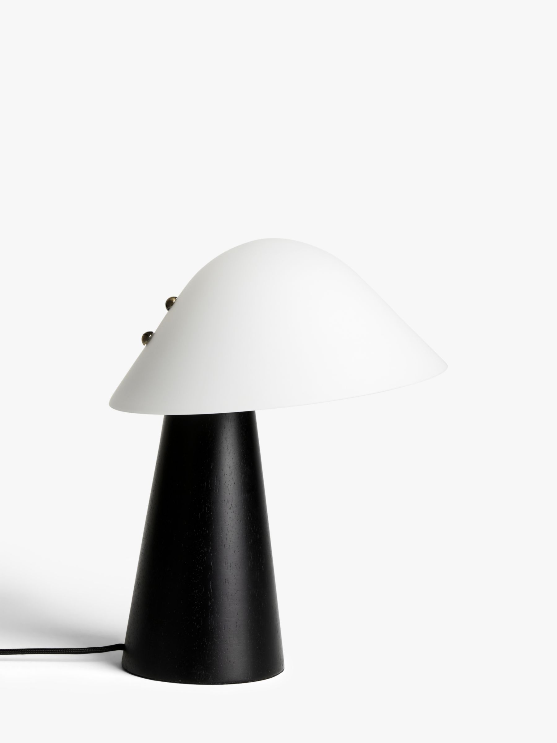 John Lewis & Partners Mushroom Table Lamp, Black Ash