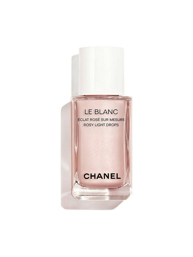 CHANEL Le Blanc Rosy Light Drops Sheer Highlighting Fluid Custom-made Radiance. Rosy Glow Finish 1