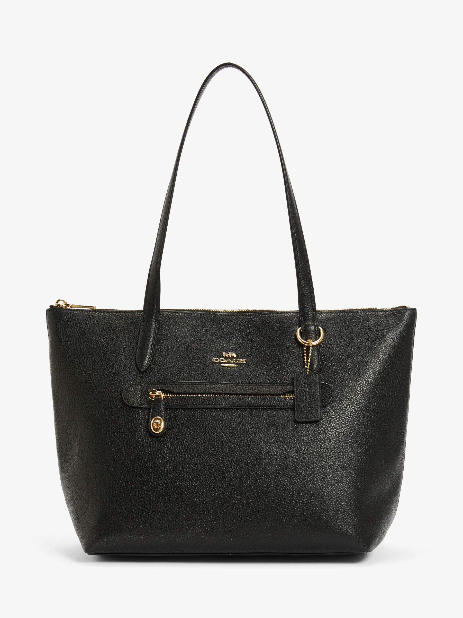 leather zip handbag