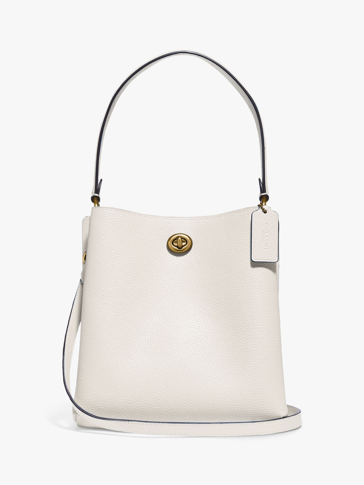Coach Charlie 21 Leather Bucket Bag, Chalk at John Lewis & Partners
