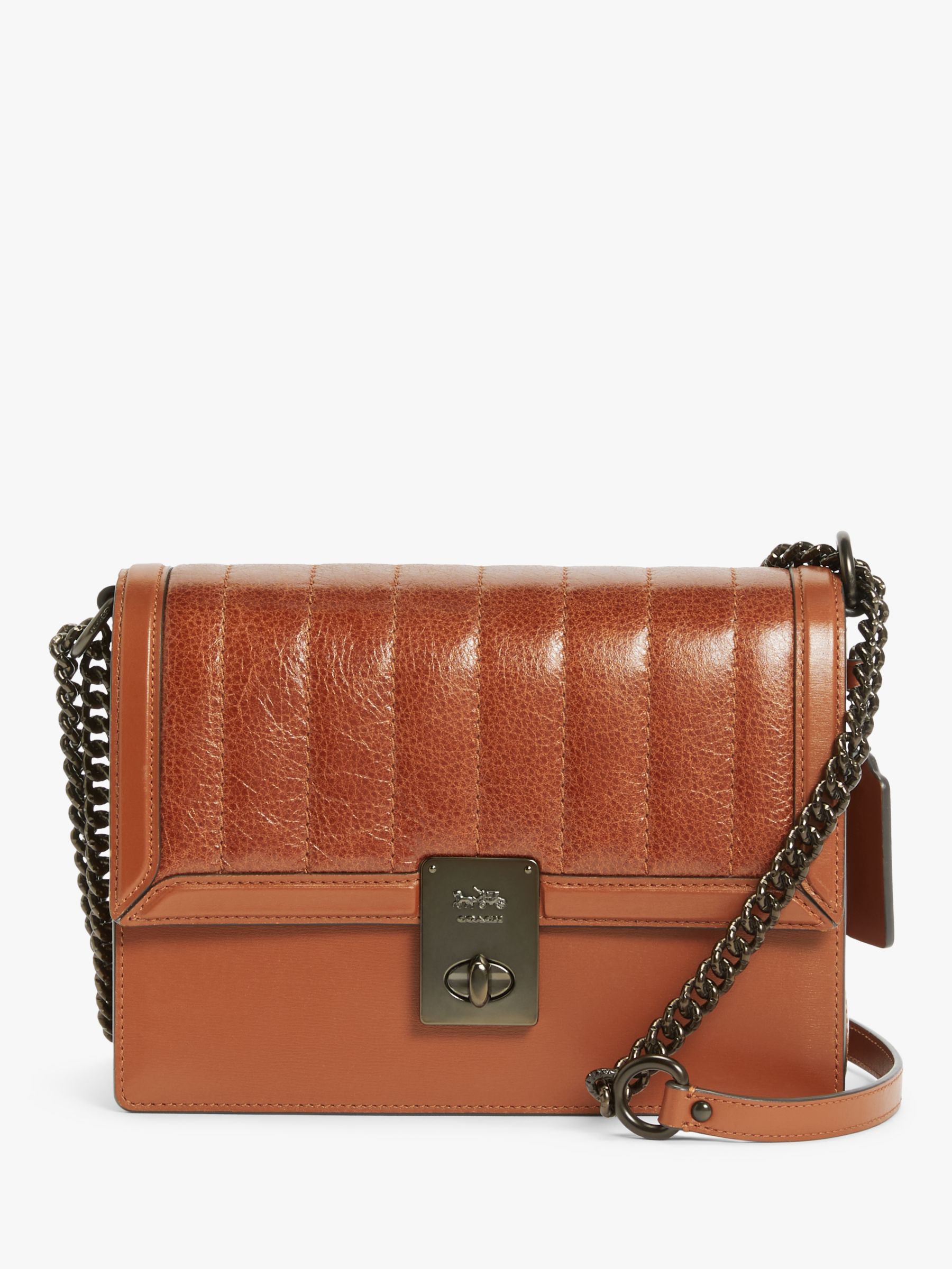Coach Hutton Quilted Leather Shoulder Bag at John Lewis & Partners