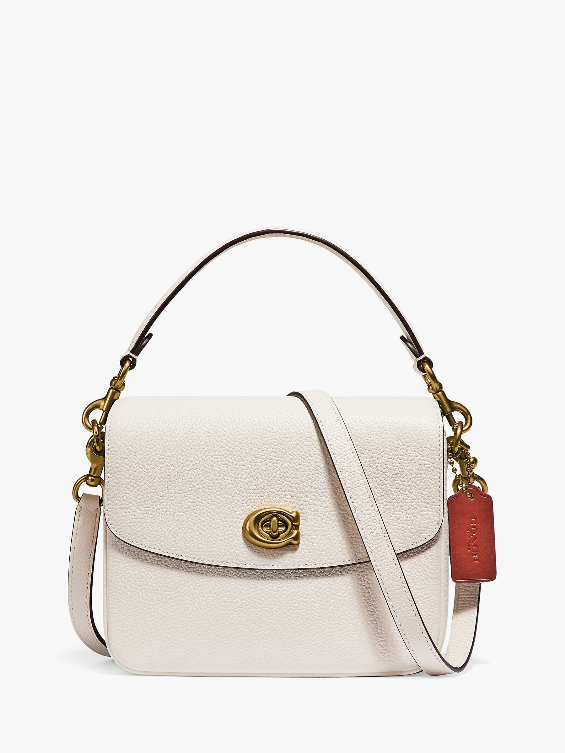 Coach Cassie 19 Leather Cross Body Bag, Chalk at John Lewis & Partners