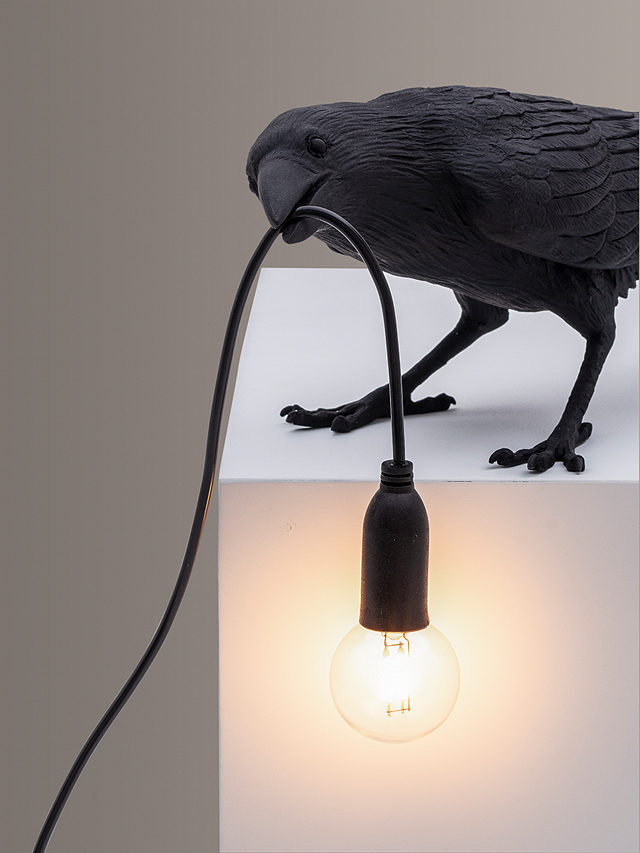 Seletti Bird Table Lamp, Black