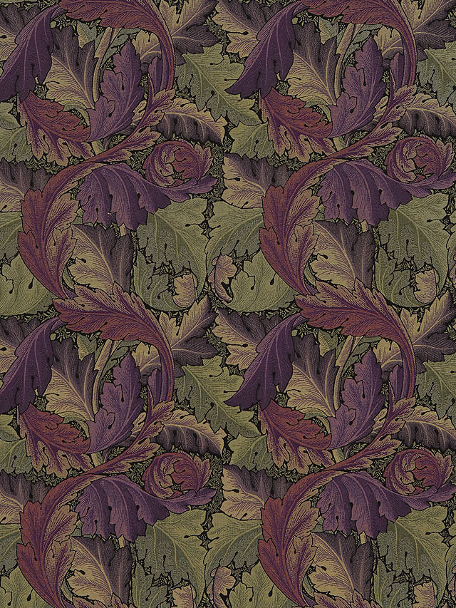 Morris & Co. Acanthus Embroidery Furnishing Fabric, Grape/Heather