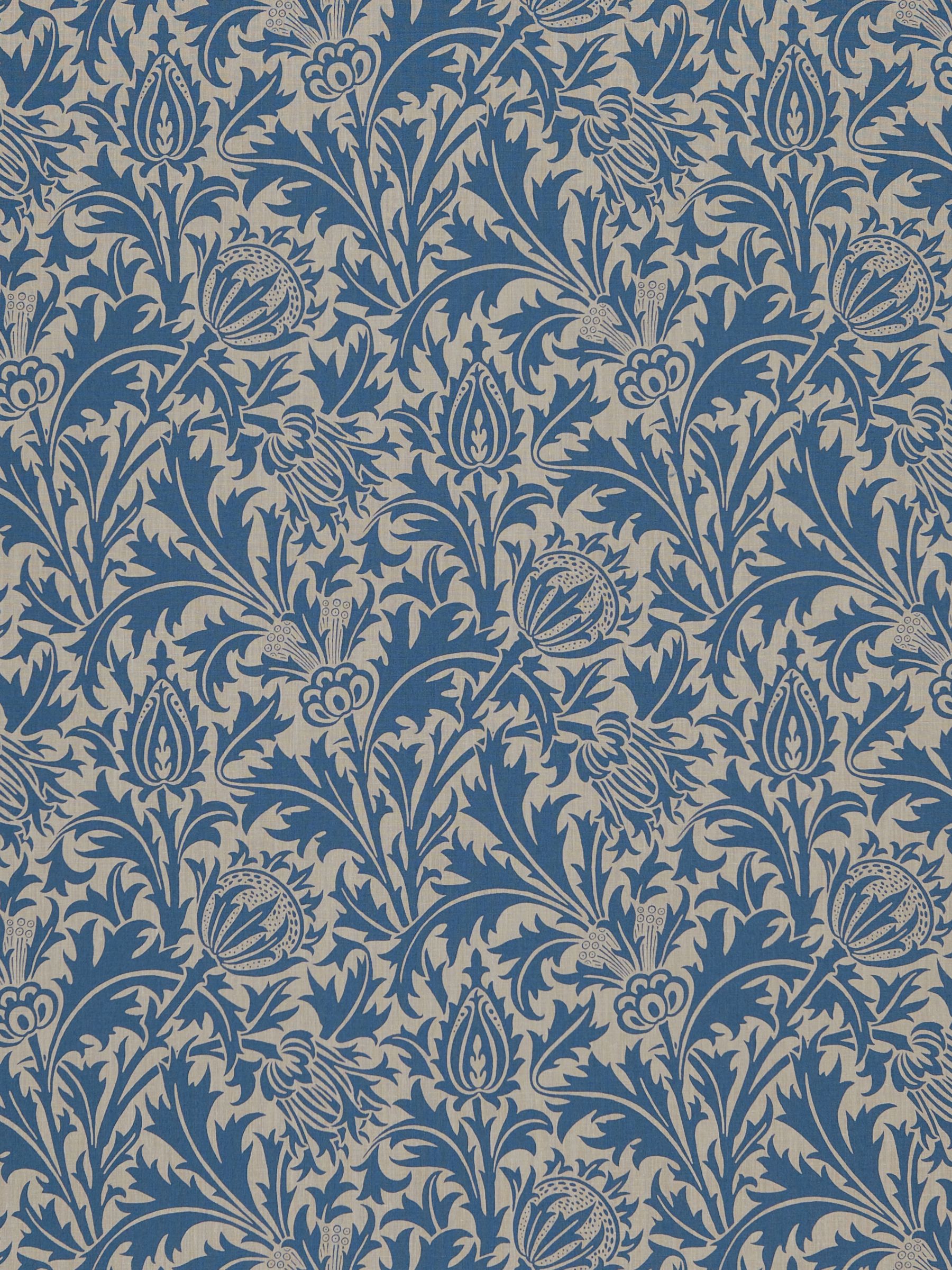 Morris & Co. Thistle Furnishing Fabric, Indigo/Linen