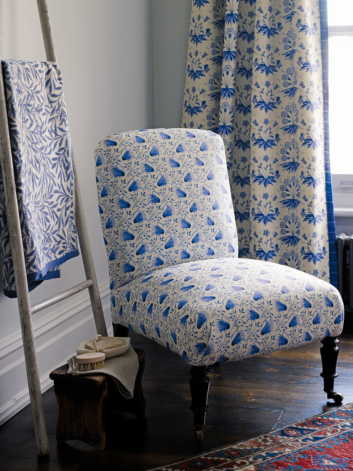 Morris & Co. Swans Furnishing Fabric, Delft Blue