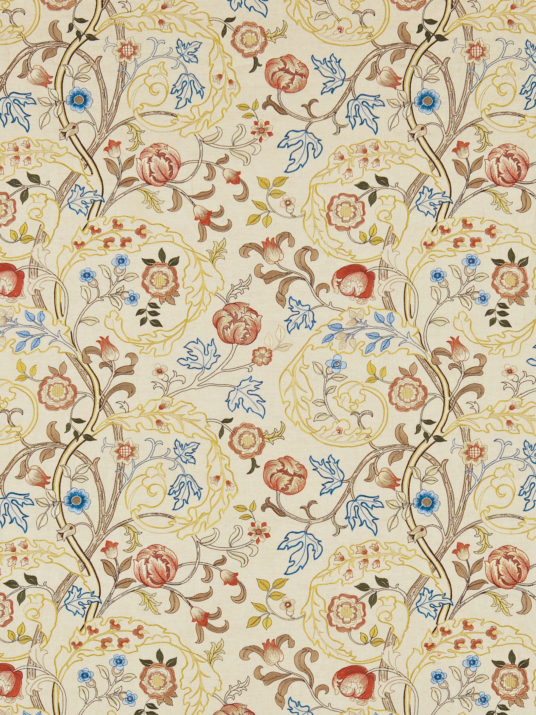 Morris & Co. Mary Isobel Furnishing Fabric, Russett/Olive