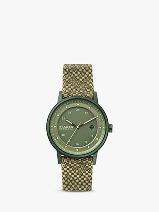 Skagen SKW6658 Unisex Limited Edition Henricksen Solar Recycled Strap Watch, Green