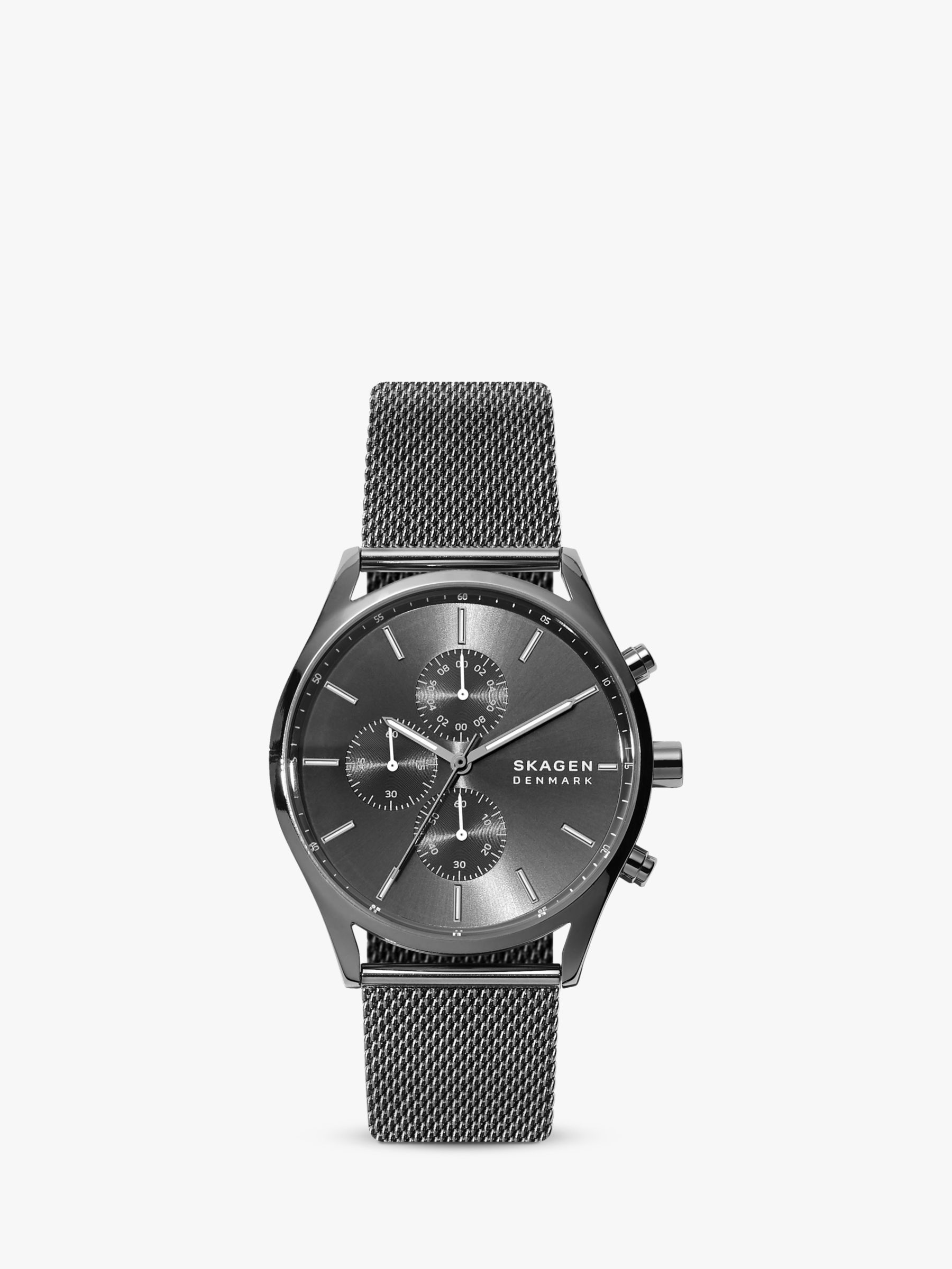 Skagen Men's Holst Chronograph Mesh Strap Watch at John Lewis & Partners