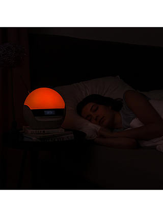 Lumie Bodyclock Luxe 750DAB Wake up to Daylight Table Lamp, Pebble