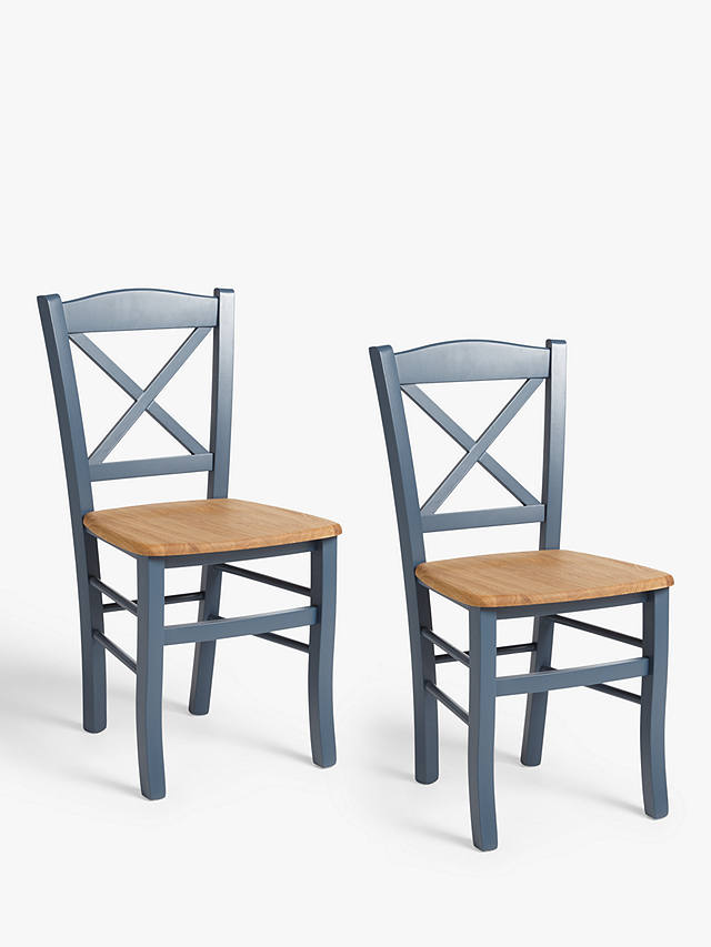 Partners Clayton Dining Chairs Set, Dark Blue Wood Dining Chairs