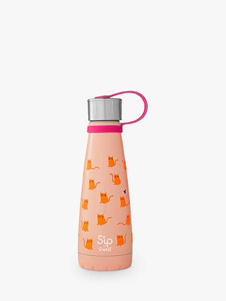 S'ip by S'well Cat Vacuum Insulated Drinks Bottle, 295ml, Pink