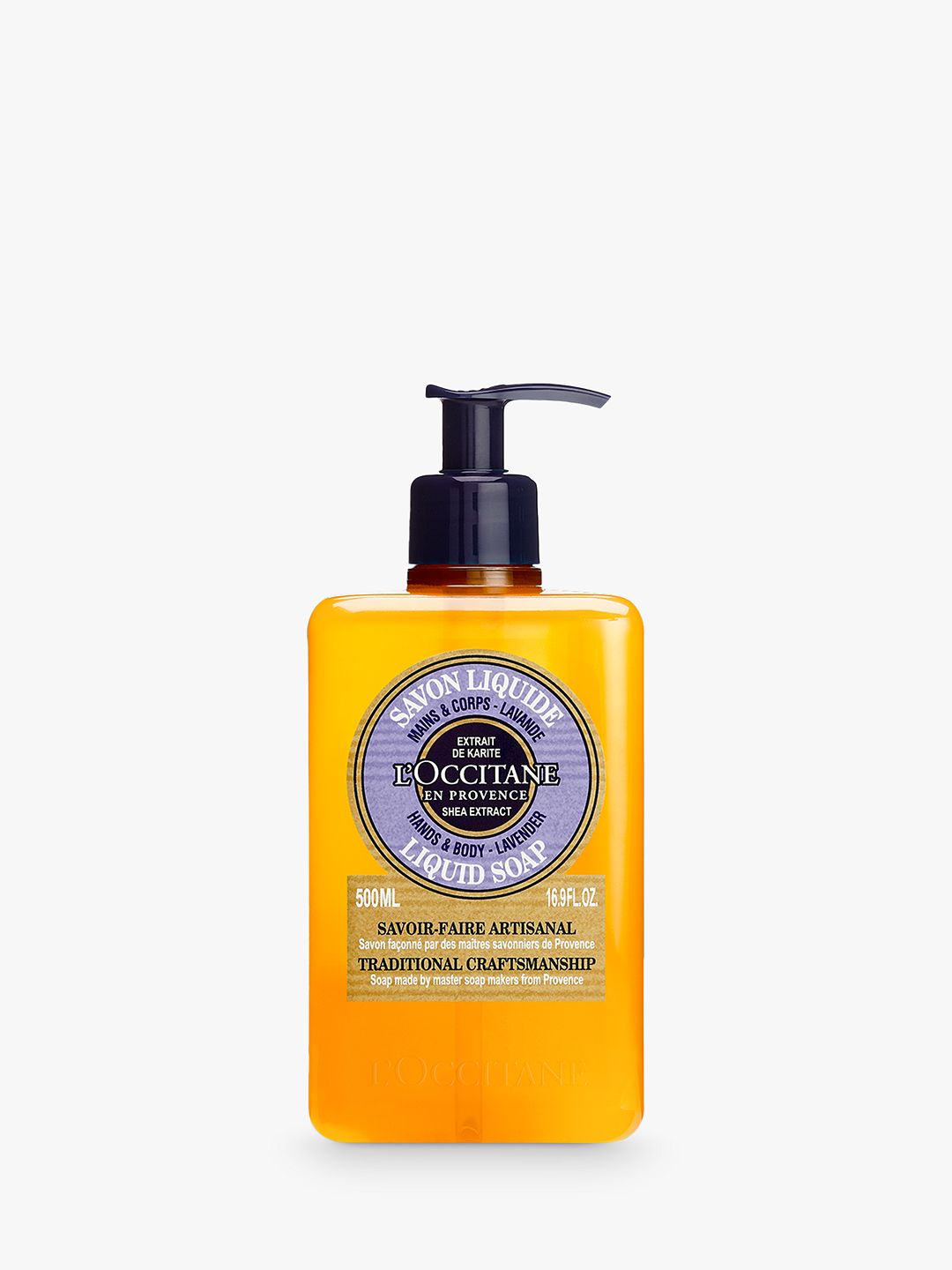 L'OCCITANE Luxury Size Shea Lavender Hands & Body Liquid Soap, 500ml 1
